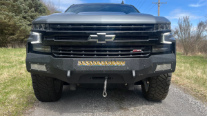 Chevrolet Silverado 1500 Bumper - Front - Fishbone Offroad - Rockfish Winch Bumper - Black - `19-`21